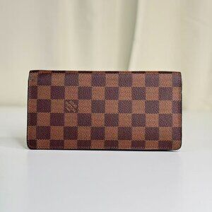 Louis Vuitton Damier Ebene Wallet with Classic Checkerboard Design